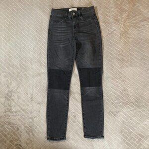 Pacsun Womens 25 Denim Jeans Faded Black Skinny Ankle Jegging Mid Rise Stretch